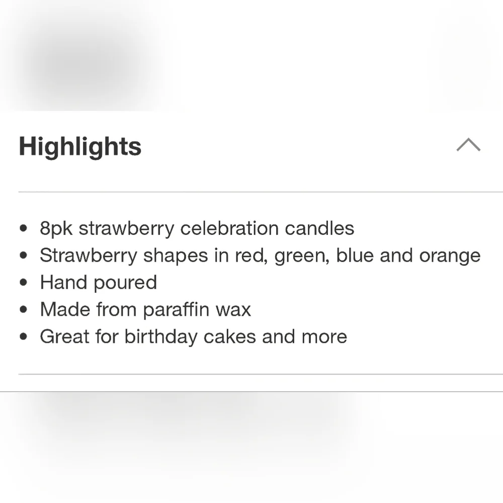 Kate Spade x Target - Fruit Strawberry Celebration Cake Candles - New